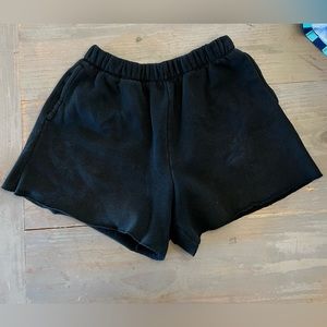 Aerie Black Fleece Shorts